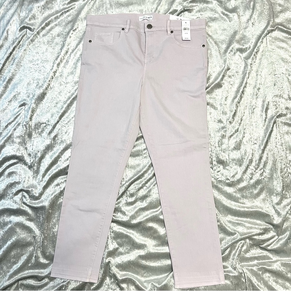 LOFT Lavender Modern Skinny Crop Pants